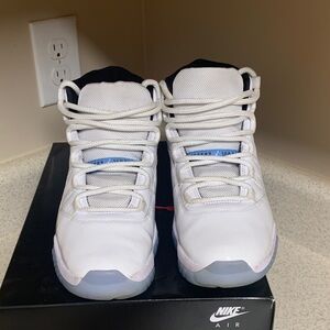 Jordan Kids White and Blue Sneakers